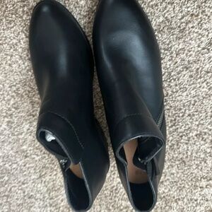 Time and Tru Black Slip-On Chelsea Ankle Boots